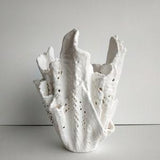 Large modern white vase. Handmade mom planter. White orchid planter.