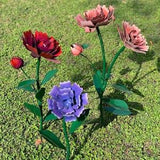 Set of 3 Handmade Metal Peonies