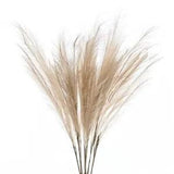 Faux Pampas Grass 6 PCS 35"/90cm Dried Fluffy Artificial Flowers Brown