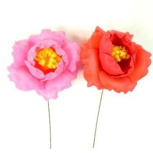 5 Pink Or Red Ranunculus Flowers Foam Flowers For Wedding Bridal Bouquet Table Centerpiece Home Decor Scrapbooking Craft Ranunculus