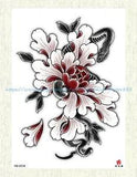 snake peony flower large 8.25" temporary tattoo Wholesale for Adults