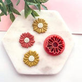 Embossed Flower Polymer Clay Cutter, Sunflower clay cutter, Earring polymer clay cutter, Dangle cutter