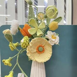 crochet bouquet,lily flowers,special gift for girlfriend,home decoration,knitted tulip,handmade craft ,anniversary gift,never die flower