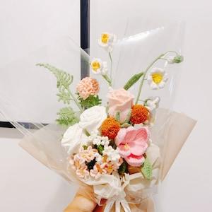 Crochet pink rose  Bouquet, ,  Knitted Flowers, Crochet Flower,  Crochet Flowers,  Gift For Her,  Crochet,  Gift For Mom,  Crochet Gift