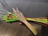 2 Beautiful Decorated Mixed Dried Bundle Lavender, Billy Balls & Green Spray