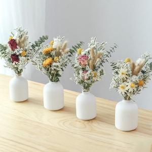dried bouquet with Ceramic vase??dried flowers bouquet?? dry flowers arrangement??desktop ornament??home decoration??wedding decoration
