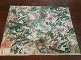Vtg Designer Fabric Sample BRUNSCHWIG & FILS "Mustique" 35x26" Floral Lily