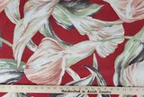 3 7/8 Yds. Drapery Upholstery Fabric Burgundy & Leaves John Wolf Lily?