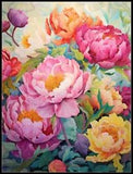 Peony Garden 2 - DIY Counted Cross Stitch Patterns Needlework DMC Color 14 ct
