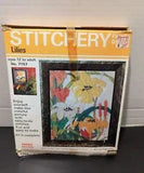 Vintage Stitchery Kit Lilies NOS COMPLETE