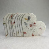 Large Recycled Fiber Seed Paper Hearts 2.85