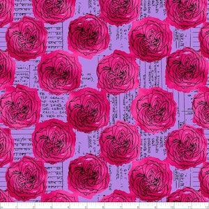 Windham Fabrics~Norma Rose~Kitchen Bouquet~Lavender~Cotton Fabric by the Yard or Select Length 52014-5