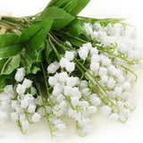 FiveSeasonStuff 18 Stems of Artificial (White) Lily of the Valley Flower Bouquet (Convallaria Majalis) Wedding Home D¡§?cor 15''