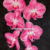 Bloom Orchid Plant Floral Flower Wall Art Print, Botanical Home Decor, Flower Illustration, Tropical House Decorations, Boho Wall Art, Pink