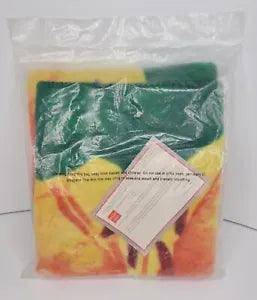 Easter Seals Fleece Throw Lap Blanket Flowers Orange/Yellow Lily Floral New