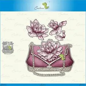Carnation Flower Handbag Metal Cutting Dies Die Cut Scrapbooking Card Craft