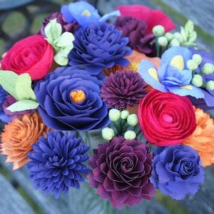 Wildflower Bouquet. Paper Flowers. Perfect for First Anniversary, Weddings, Birthdays. Unique Gift.