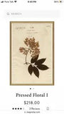 Magnolia Pressed Floral Wall Art- 2 pieces - Retail Price $218 each