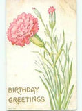 Pre-Linen BEAUTIFUL PINK CARNATION FLOWER : make an offer k4497