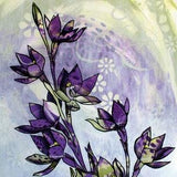 Sun orchid original art - orchid painting -  Australian native flower art - Australian orchid - mixed media on paper - gift for Mum