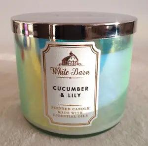 Bath & Body Works Cucumber & Lily 3 Wick Scented Candle 14.5 oz