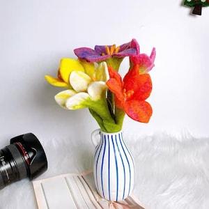 Conjunction Game Preposition Game Montessori, Felt Flower, Petite Spring Bouquet Flower Bouquet, Mothers Day Teachers Day, Sensory Education