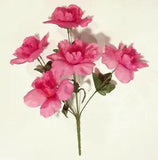 (Pack 24) 120 Fuchsia Peonie Silk Flower 12" Bush Home Craft In/Outdoor Decor US
