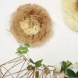 12 pack 12" 16" 20" Natural and Taupe Tissue Paper Carnation Flowers Backdrop