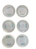 Vintage Fire King Oven Ware Blue Carnation Corn Flower Tea Saucers 6
