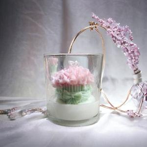 Roses candle in a jar Scented, Rose Bouquet Candle, Wedding Favor, Party Favor, Baby Shower Favor, Flower Candle, Love Gift