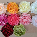 Artificial Peonies Flowers Head, Fake Peony Heads with Stems, Fake Peonies Silk Flower Wedding Flowers for Wedding Bouquets Decor 10pcs