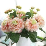 Silk Artificial Flowers Vivid Fake Leaf Wedding Bridal Bouquets Decoration 1pc S