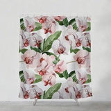 Orchid Plant shower curtain - Bathroom art  - Wanderlust - Bohemian - Home decor - Bathroom Sets - unique wedding gift for couple S#3