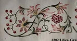 NEW LILY GRAPES & BERRIES LA STENCILWORKS ?#302 Border STENCIL wall decor 8.5x17