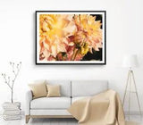Orange Flowers Print, Peony Wall Art, Nature Framed Flower Wall Art, Floral