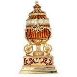 1899 Bouquet of Lilies Clock Royal Imperial Metal Easter Egg