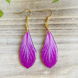 Magenta Earrings, Orchid Tree Flower, Orchid Jewelry, Resin Floral Earring, Purple Flowers, Orchid Gifts, Bauhinia Purpurea, Purple Orchid