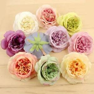 5pcs 10cm Large Peony Artificial Silk Flower Head Wedding Party Home...