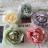 10-100pcs High Quality Artificial Peony Sage Green Flowers Dusty Blue Peony Silk Flowers for Wedding Bouquets Home Party Decor