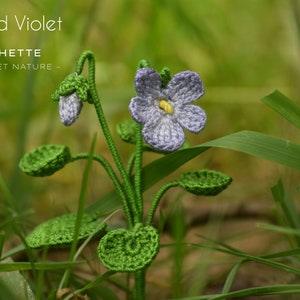 Crochet Wood Violet SweetViolet- Crochet Flower Pattern