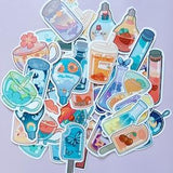Aesthetic Bottle Sticker Pack-Aesthetic Drink-VSCO Stickers-Waterproof Stickers-Cute Stickers-Packaging Stickers