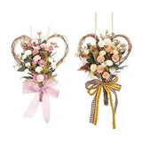 Carnation Flower Wreath Garland Green Leaf Door Hanging Silk Flower Front Door