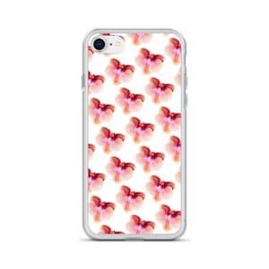 Pink and Orange Orchid Pattern iPhone Case