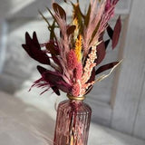 Pink dried flower arrangement /small dried flower bouquet/ dried preserved mini bouquet/ pink mini boho bouquet with pampas