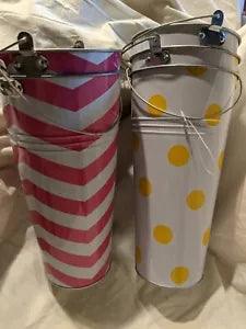 Lot Of 5 French Flower Buckets