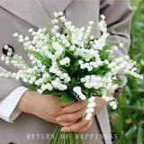 1Pc Party Wedding Simulation Bouquet Artificial Lily Valley Plastic Flower Gift