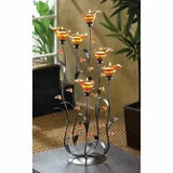10 TALL AMBER CALLA LILY TEALIGHT CANDLE TREE HOLDER TABLE WEDDING CENTERPIECE