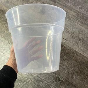 9.5??? large round clear orchid pot, Clear plastic pot, Plastic flower pot for orchids, Clear pot for large tropicals, Aroid nursery pot