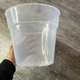 9.5??? large round clear orchid pot, Clear plastic pot, Plastic flower pot for orchids, Clear pot for large tropicals, Aroid nursery pot