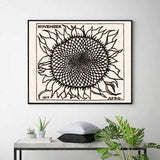 November Sunflower (1917)-Julie de Graag,Home decor,Realism,Post-Impressionism,canvas Wall Art poster Gift Ideas,Custom sizes available